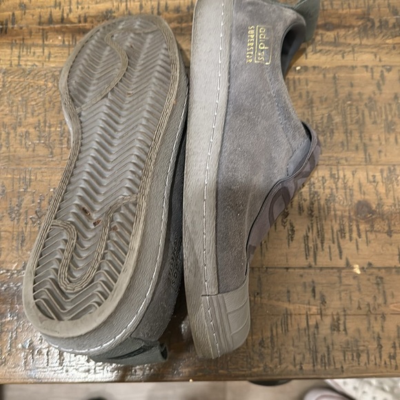 Adidas dark Grey Suede/Leather/Twill fabric slip on sneakers size 6-1/2. - Picture 5 of 5